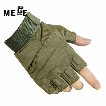 MEGE tactice mănuși pentru bărbați de degete armata manusi alpinism, vânătoare antiderapante sport fitness antrenament sală de gimnastică de formare Airsoft mănuși