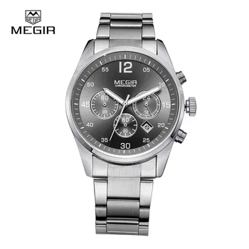 MEGIR Brand de Top Barbati Ceas Fashion Chronograph Militare Cuarț Ceasuri din Oțel Inoxidabil de Afaceri Încheietura Ceas Relogio Masculino