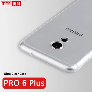 Meizu PRO 6 Plus caz moale silicon clar spate tpu protecție telefon coque transparent ultra subțire de 5.7