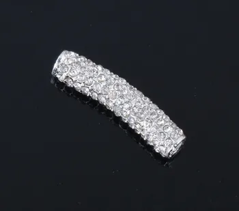 Metal Placat Cu Argint Curbate Lateral Deschide Cristal Rotund Bara Bratara Conector Farmecul Margele Bijuterii Concluziile