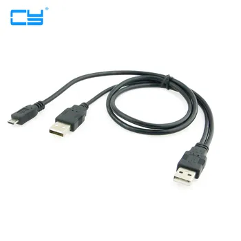 MIcro USB 5PIN Y cablu de Date USB 2. 0 2 dual Un Tip de sex Masculin cu alimentare prin usb de încărcare de 2,5