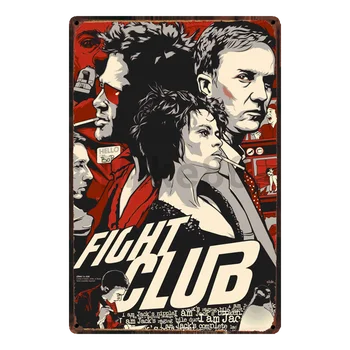 [ Mike86 ] Pulp fiction Fight club Reservoid Caini Film Retro de Metal Poster Pub Bar Cinema Pictură Murală Decor 20X30 CM AA-1039
