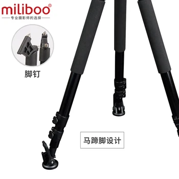 Miliboo MTT703A Profesional Portabil din Aluminiu Trepied pentru DSLR / Video/Video Stand Trepied Video de Încărcare 25 kg Max