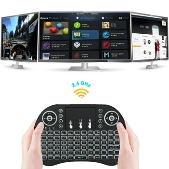Mini Iluminata Tastatura Wireless 2.4 GHz Mouse-ul de Aer Cu Touchpad Taste Multimedia Keyset Pentru PC, Pad Android/Google TV Box PS3 EM88