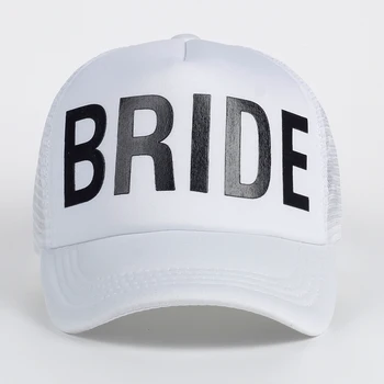 MIREASA POTABILĂ ECHIPA de Imprimare Sepci de Baseball New Style Femei Pălării de Nunta Preparewear Alb Negru petrecere a Burlacilor de Vară Iubitorii de Pălării