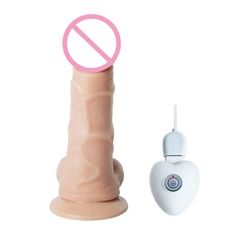 MLSice de sex Feminin Vibratoare cu Telecomanda cu Fir Vibrator Rotativ Leagăn Dick Piele Sentiment Realist Penisul Sex Jucărie Mare Dildo-uri pentru Femei
