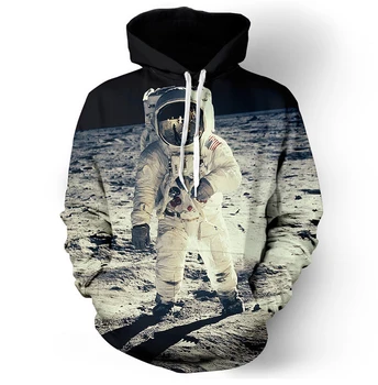 Moda barbati/femei jachete de primăvară spațiu galaxy print Astronaut 3d Pulovere Crewneck cu maneca lunga unisex hoody transport Gratuit