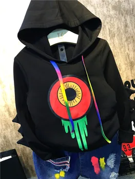 Moda de Toamna pentru Copii Baieti Dans Hip-hop Îmbrăcăminte Hanorace Imprimate Tricou+Vopsea Punct de Graffiti Blugi Costume Copii mici Îmbrăcăminte Sport