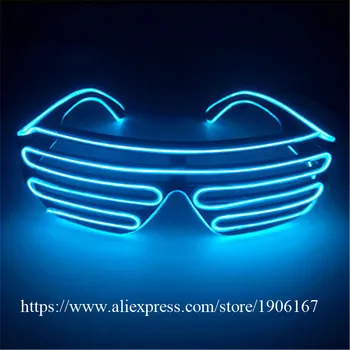 Moda El Sârmă Petrecere ochelari de Soare pline de culoare de Iluminat cu LED Ochelari de fotografiere Intermitent Led Luminos Etapă Ochelari