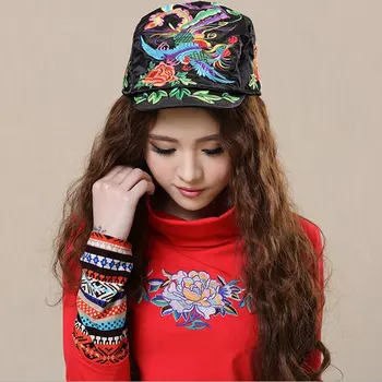 Moda Primavara Toamna Femei Pălărie Bandane Chineză Stil Vintage Capac Broderie De Sex Feminin Pălării Beanie Imbracaminte Casual Harajuku Capace