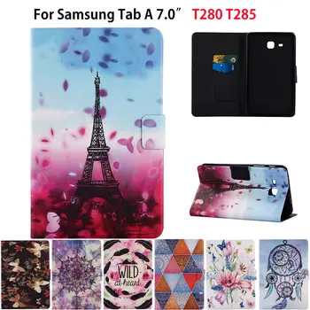 Moda Turnul Eiffel, flori de Caz Pentru Samsung Galaxy Tab Un A6 7