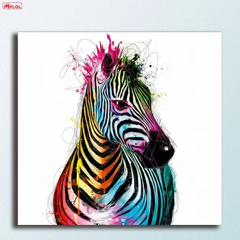 Moda Zebra-Pop art animal Pictură în Ulei Arta de Perete Imagine Paiting Panza, Vopsele de Decor Acasă HD Imprimare Pictura Arta de Perete Poza