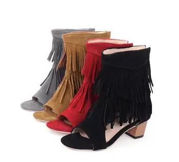 MORAZORA dimensiuni Mari 34-45 peep toe pantofi femei hig tocuri canaf cu fermoar glezna cizme piele nubuc cool cizme de vara, pantofi