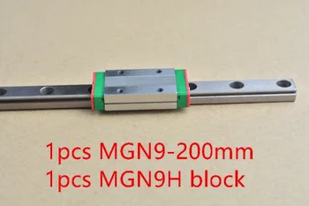MR9 9mm liniar feroviar ghid MGN9 lungime 200mm cu MGN9C sau MGN9H bloc liniare miniatură mișcare liniară mod ghid 1buc