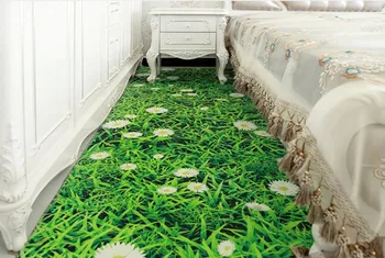 Multi Dimensiune 3D Iarba Verde Rutiere a Crescut Covor Dormitor Decorare Podea Moale Covor Podea Camera de zi, Covoare antiderapante pentru Covoare C101