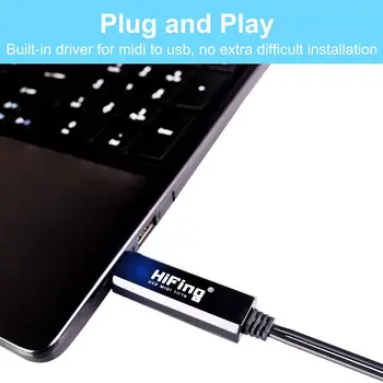 Muzica-S-HiFing USB ÎN AFARĂ de Interfață MIDI Convertor/Adaptor cu 5-PIN DIN Cablu MIDI pentru PC/ Laptop/ Mac