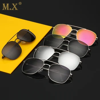 MX Unisex Polarizat ochelari de Soare Patrati pentru bărbați Colorate Lentile de Brand Designer de Moda Retro Oglindă pentru Femei Călătorie Ochelari de Soare