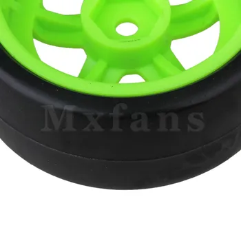 Mxfans 4x Drift Tire & Verde Janta pentru RC 1:10 Pe Sosea Masina si Masina de Drift Negru