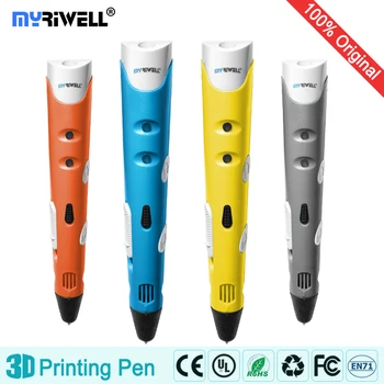 Myriwell 3 d stilou stilouri 3d + 10 * 5m abs Filament pla 1,75 mm model 3d Smart 3d de imprimare stilou Mai bun cadou pentru copii pen-imprimare 3d pen