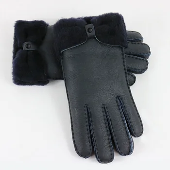 Mănuși de iarnă pentru femei manusi de blana din piele mănuși de moda elegant doamnelor cald cașmir încheietura mâinii mănuși de 5 culori