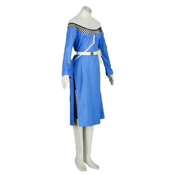 Naruto Mei Terumi Mizukage cosplay albastru rochie costum set