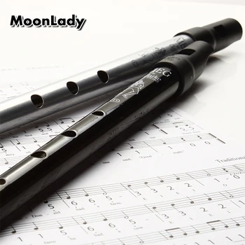 Negru/Argintiu Clarke Flaut C/D-Cheie Clarke Tinwhistle Instrumente Muzicale Irlandeze, Fluier, Flaut, Instrument de Suflat din lemn Ușor de a Învăța