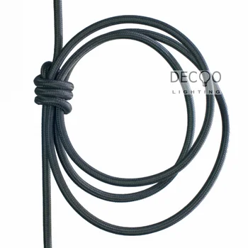 Negru De Epocă De Iluminat Cablu De Textile Cablu Cablu Edison Becul Electric Wire Lampa Cablul De Sârmă