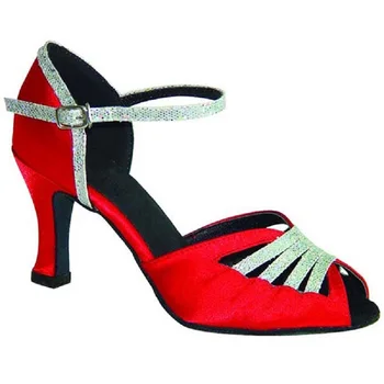 Negru Roșu Roz Gri Satin Dimensiune NE 4-12 Inaltime Toc 7cm Profesional Satin Salsa Latin Dans Pantofi Pentru Femei NL057