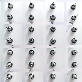 Negru Și Transparent 5mm Stele Conceput Zircon Cercei Știfturi Femei Bijuterii de Cristal 36 De Perechi en-Gros