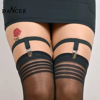 New Picior jartiera sexy la modă circulare negre spandex ham pentru femei
