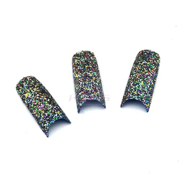 NEW SOSIRE 70PCS/MULT Sclipici Multicolor tip de unghii False Unghii la Modă Design de Artă de Unghii artificiale Sfaturi de Frumusete Degetul Accesorii