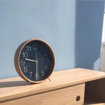 New Sosire Din Lemn Ceas De Birou Camera De Zi Mare Decor De Masă Cadou Creativ Modern Mut Acul Ceas Deșteptător Transport Gratuit