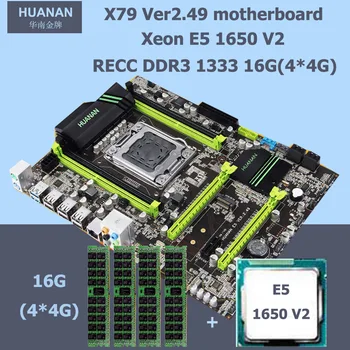 New sosire HUANAN V2.49 X79 despre lga2011 placa de baza CPU RAM, combo-uri procesor Xeon E5 1650 V2 RAM 16G(4*4G) REG ECC toate testate