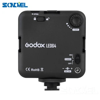 Nex 3Pcs Pro Camera cu Led-uri Lumini Godox LED64 Video Lampă cu LED-uri Panou de Macrofotografie pentru Canon Nikon Sony camera Video Camera