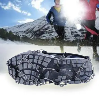 Noi 2 buc 8-Dinți Sport Anti-Alunecare pe Gheață Prindere Ghete Pantofi Cizme Mânere Crampon Lanț Spike Zăpadă pentru Drumeții, Alpinism de Înaltă Calitate