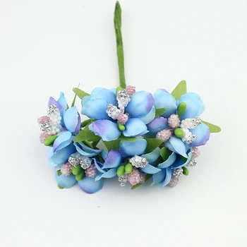 Noi arrivel 3cm mătase Artificială Stamen Bud buchet de flori pentru Nunta Scrapbooking Decorare DIY coroane de Flori False 60pcs/lot