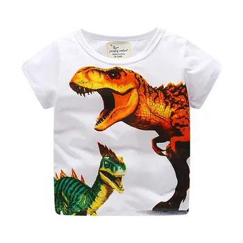Noi baieti maneca scurta de vara tricou copii desene animate drăguț tricou cu imprimeu dinozaur nou proiectat băieți copii haine 2017