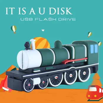 Noi de desene animate se răcească unitate flash USB mini tren model de stick USB de 4gb 8gb 16gb 32gb Pen drive cadou special Flash drive 64gb u disc