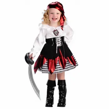 Noi de Lux pentru Sugari Rochii de Partid Pirat Copii Petrecere de Halloween Costum de Dovleac Fata Rochie Pentru Copil Fantasia cosplay costum
