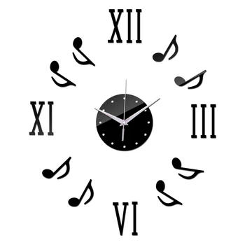 Noi de vânzare în 2017 Fierbinte diy oglindă ceas de perete Modern ceas ceasuri notă ac Viu 3d la modă decor de uz casnic
