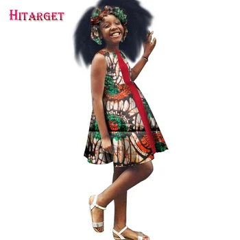Noi Fetele Africane Rochii Vestidos a Cincea Kanga Îmbrăcăminte Dashiki Africane Ceara de Imprimare de Îmbinare fără Mâneci a-line Rochii Haine WYT54