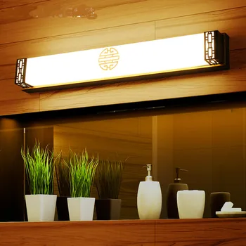 Noi Impermeabil Vintage Stil Chinezesc Acryl Led-uri de Lumină Oglindă Pentru Baie, Dormitor, Cabinet Lampă de Perete 48/63/83 cm Ac 80-265v 1025