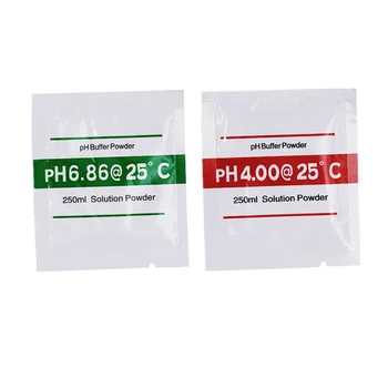 Noi Tampon PH Pulbere pentru Testare PH Metru Măsură de Calibrare Solutie 4.01 pH 6.86 20% off