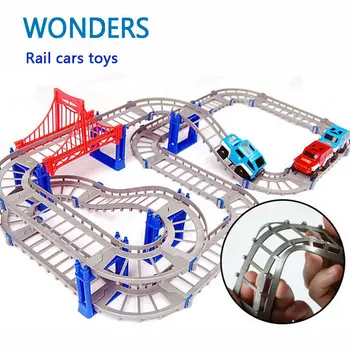 Noi Vindem Fierbinte 3D jucarii copii cadouri festive cu Două straturi, Spirala Pista de Roller Coaster Jucărie Electric Feroviar de Masina pentru Copil Cadou