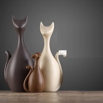 Nordic Ceramice Adorabil Cerb Pisica Familiei Familia de Artizanat Articole pentru Mobilier creative Acasă Mobilier Pentru Camera de zi