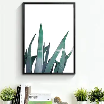 Nordic moderne proaspăt verde planta agave panza pictura arta poster decorativ tablou living home decor de perete de artă