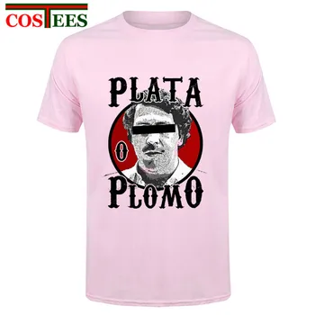 Nortirious traficant de droguri Narcos nașul Pablo Escobar barbati tricouri Plata o Plomo brand de moda de sex masculin sus Teuri shirt Mens t-shirt