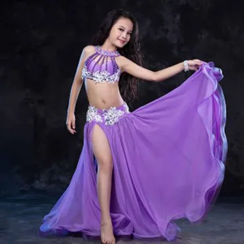 Nou! De lux Oriental BellyDance Costume pentru copii/copil/fete Sexy mână-a făcut Burtă de Dans Costume de haine pentru etapa de performanță