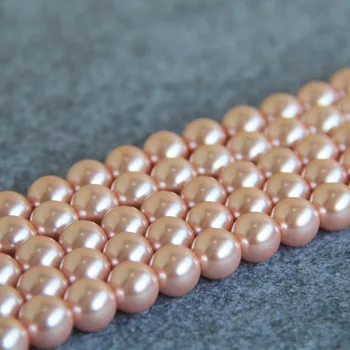 Nou Pentru Colier&Bratara Roz 12mm Coajă de Perle SeaShell Margele DIY Cadouri Pentru Femei Fata de Margele Vrac Bijuterii de Luare de Design 15inch