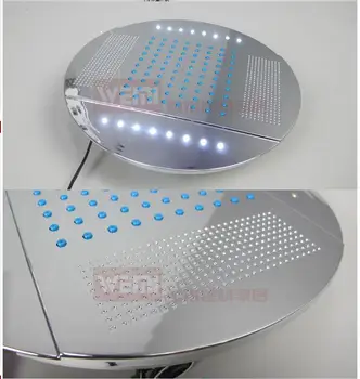Nou Stil 1buc Sus Spray Cap de Duș + oferi 12V LED Accesoriu Rotund Cromat 25cm Precipitații Cap Tavan Acoperiș cabină de Duș